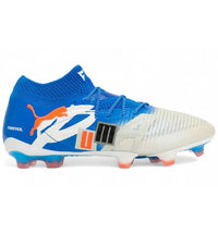 Puma Future 8 Ultimate Forever FG White Ultra Blue Feather Gray Black Glowing Red