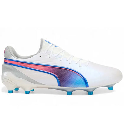 Puma King Ultimate FG/AG White Bluemazing Flat Light Grey Sunset Glow - authentic Puma sneakers