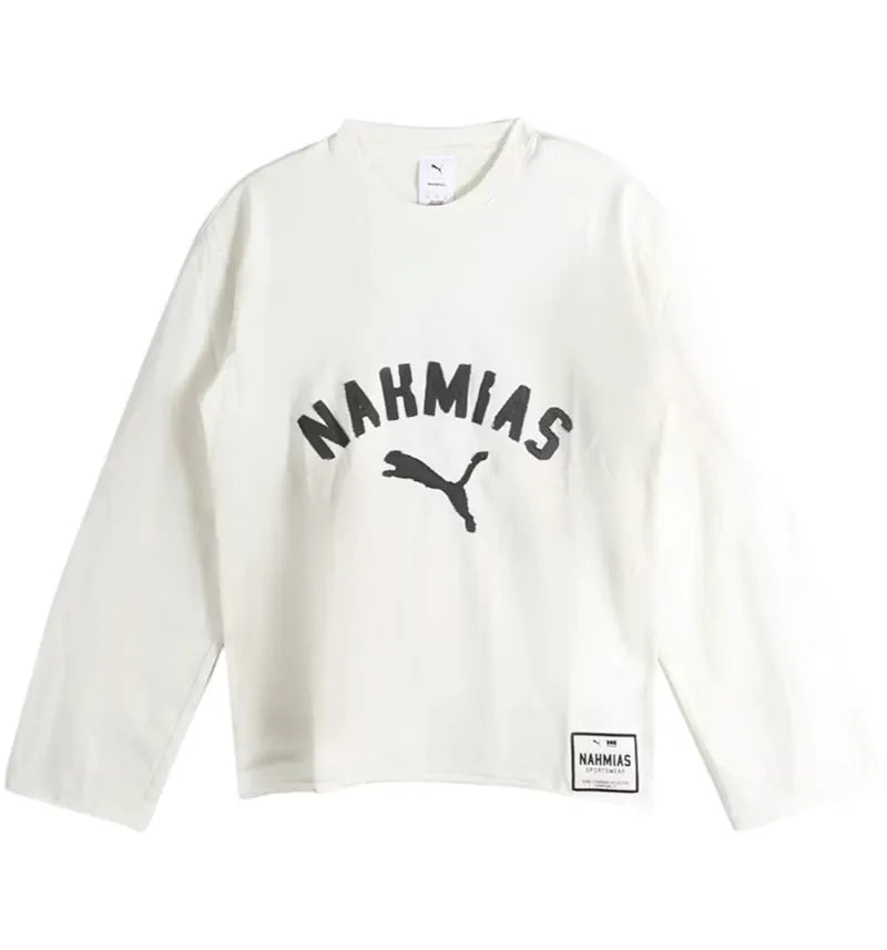 Puma Longsleeve Tee White - vue 360