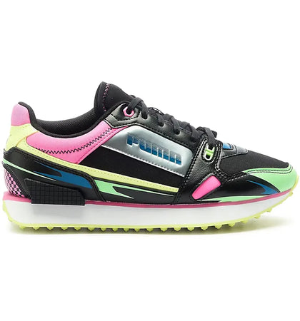 Puma Mile Rider Sunny Getaway Black Electro Green Pink (Women's) - authentic Puma sneakers