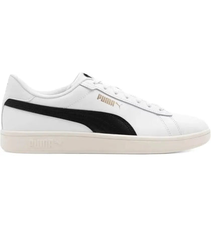 Puma Smash 3.0 L White Black Gold - authentic Puma sneakers