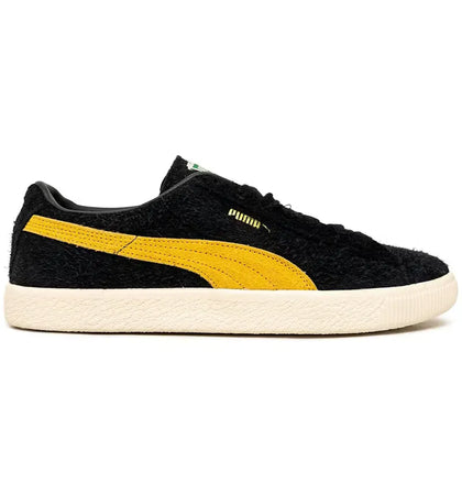 Puma Suede Vintage Black Mustard Seed Hairy Suede - authentic Puma sneakers