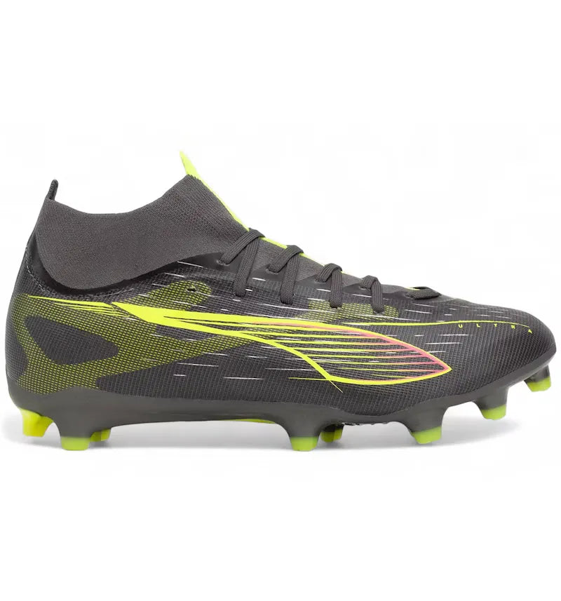 Puma Ultra 5 Match+ FG/AG Matte Aged Silver Yellow Alert Aged Silver - vue 360