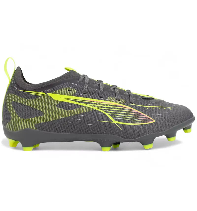 Puma Ultra 5 Pro FG/AG Jr Matte Aged Silver Yellow Alert Sun Struck (GS) - vue 360