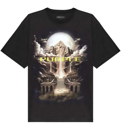 Purple Brand Clean Jersey Short Sleeve Tee Black - authentic Purple Brand apparel