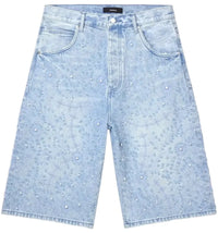 Purple Brand Embellished LT Short Light Indigo