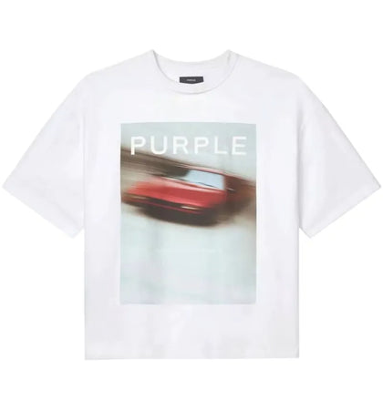 Purple Brand HWT Textured Jersey SS Tee White - authentic Purple Brand apparel