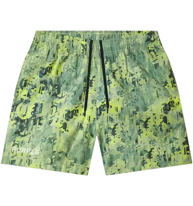 Purple Brand P504-PGWC325-All Round Shorts Green - vue 360