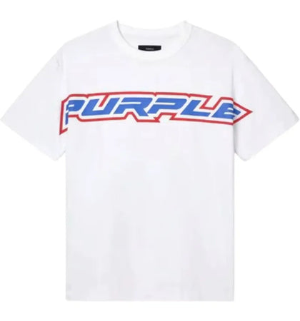 Purple Brand Turbo Type Tee White - authentic Purple Brand product