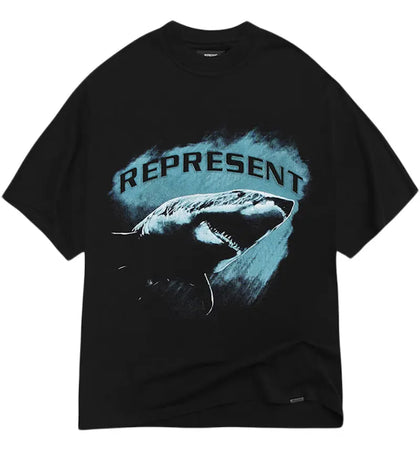 Represent Shark T-Shirt Black - authentic Represent apparel