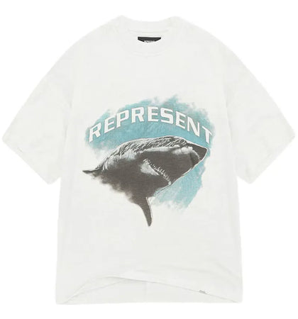 Represent Shark T-Shirt Flat White - authentic Represent apparel