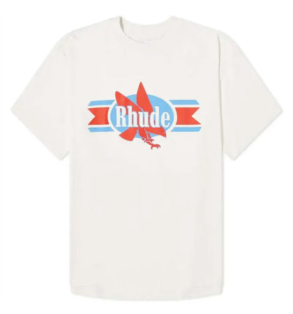 Rhude Chevron Eagle T-shirt Vintage White - authentic Rhude apparel