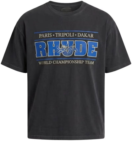 Rhude Chrono Vintage Tee Black/Blue - authentic Rhude product