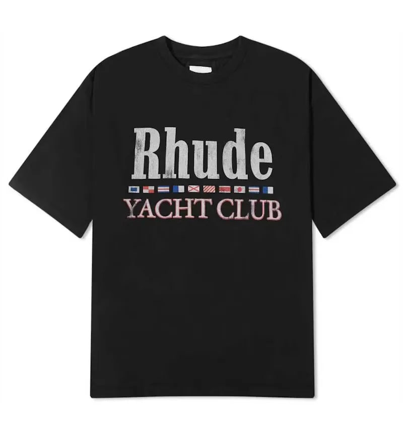 Rhude Flag T-shirt Black - vue 360