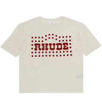 Rhude Flocked Burnout T-Shirt White