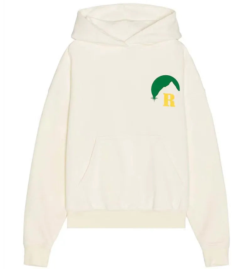 Rhude Moonlight Hoodie White - vue 360