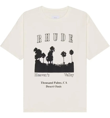 Rhude Thousand Palms Tee Vintage White - authentic Rhude product