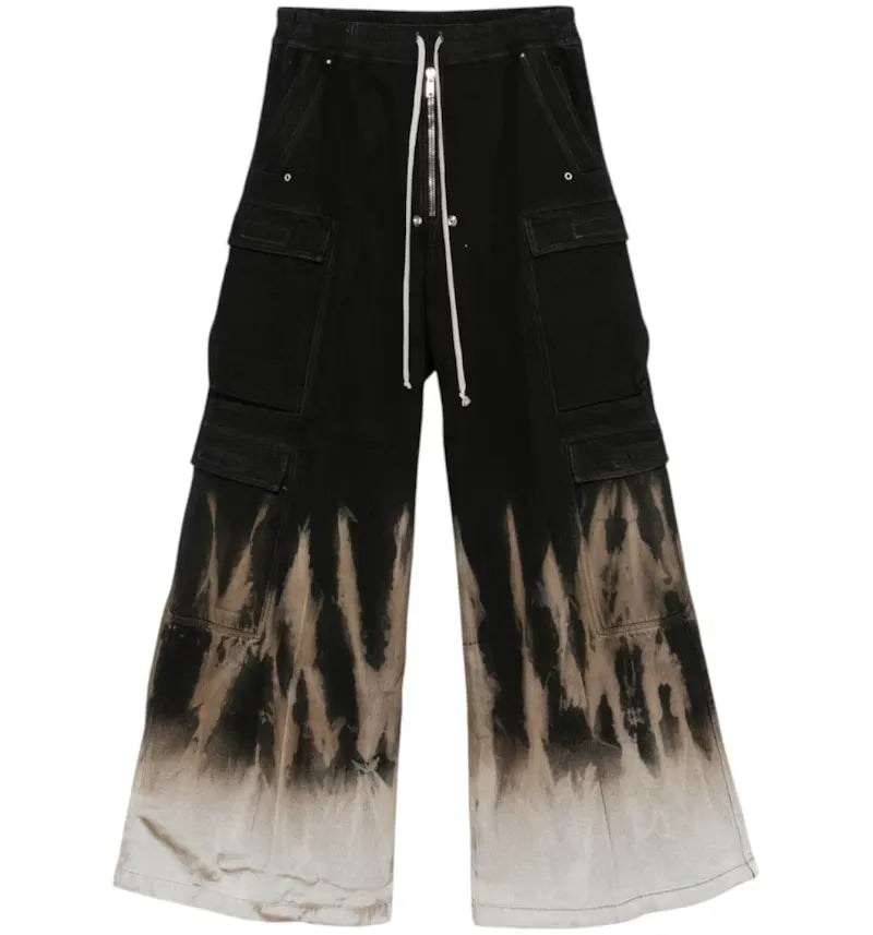 Rick Owens DRKSHDW Denim Double Cargo Jumbo Belas Black/Terra - vue 360