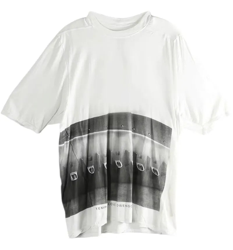 Rick Owens Jumbo Ss T-Shirt Wash/Black - vue 360