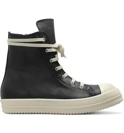 Rick Owens Scarpe In Pelle Sneaker Black Milk - authentic Rick Owens sneakers