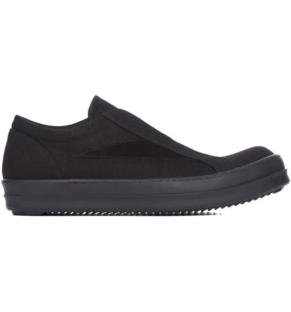 Rick Owens Temple Laceless Vintage Sneaks Black - authentic Rick Owens sneakers