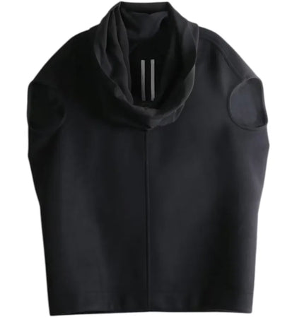 Rick Owens Women's Cowled Floating Tee Black - authentic Rick Owens product