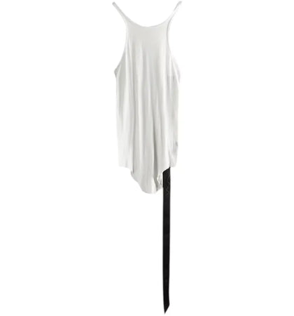 Rick Owens Women's Drkshdw Racer Back Tank Top Milk Wash - authentic Rick Owens product