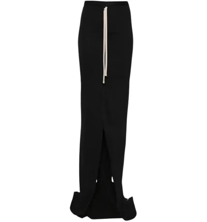 Rick Owens Women's x Moncler Knitted Adjust Able Skirt Black - authentic Rick Owens product