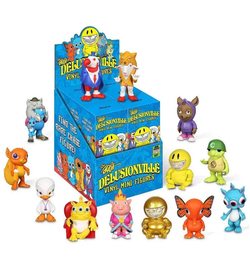Ron English Delusionville Mini Figure 1 Case (12 Blind Boxes) - vue 360