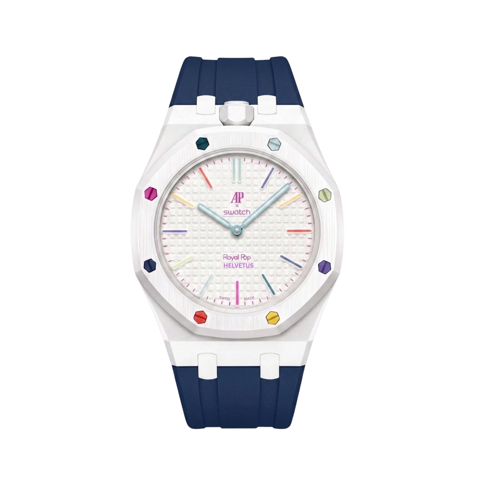Royal Pop Armband & Gehäuse — für Huit Blanc (Krone bei 12 Uhr) - vue 360
