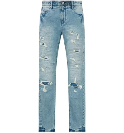 RtA Bryant Frayed Horizon Blue Skinny Jeans Blue - authentic RtA product