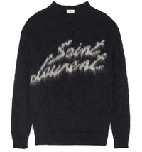 Saint Laurent 90S Sweater In Mohair Black White