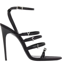 Saint Laurent Jerry Crepe Satin Sandal Black (Womens)