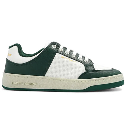 Saint Laurent SL/61 Low White Dark Green - authentic Saint Laurent sneakers
