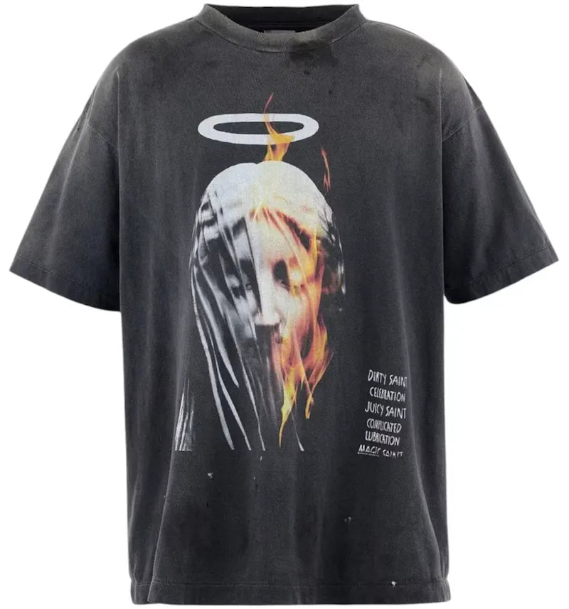 Saint Mxxxxxx Devil Daddy SS T-shirt Black - vue 360