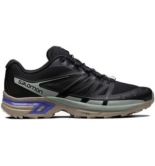 Salomon XT-Wings 2 Black Khaki Aqua Grey Purple - authentic Salomon sneakers