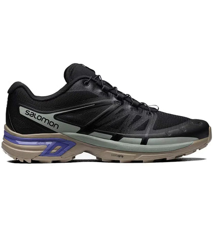 Salomon XT-Wings 2 Black Khaki Aqua Grey Purple - authentic Salomon sneakers