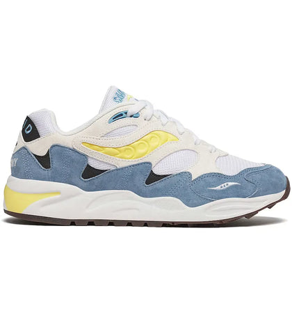 Saucony Grid Shadow 2 White Yellow Light Blue - authentic Saucony sneakers