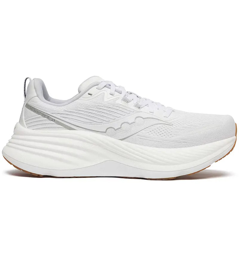 Saucony Hurricane 24 White Silver Gum - vue 360