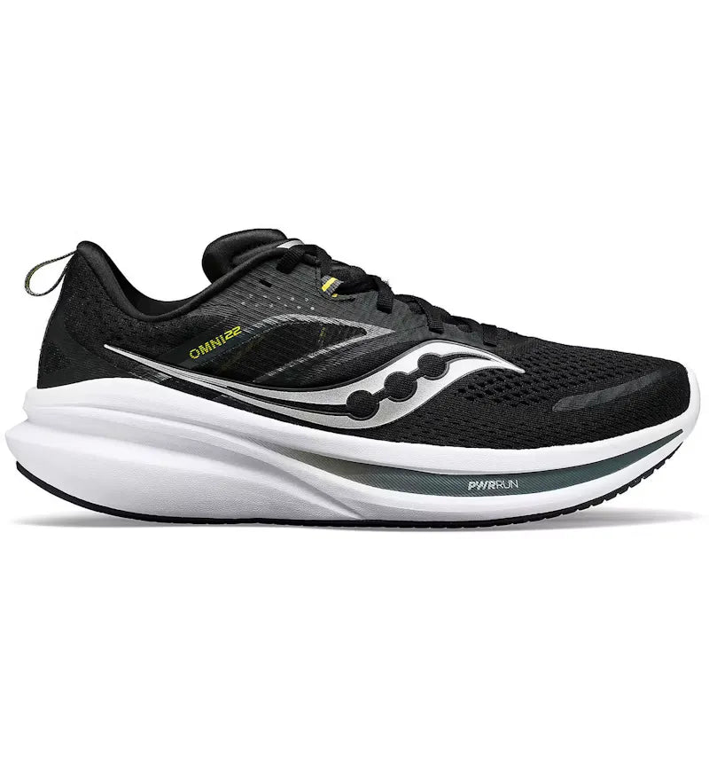 Saucony Omni 22 Black White (Damen) - vue 360