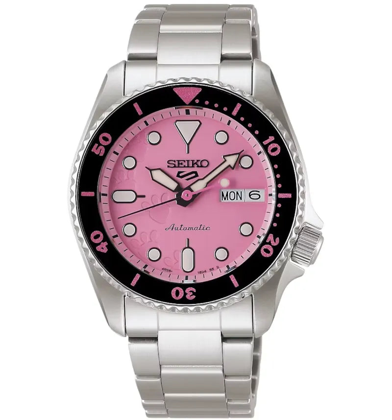 Seiko 5 Sports Pink Panther SRPM07K1 - vue 360