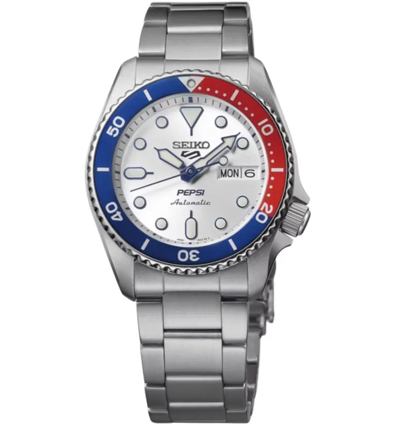 Seiko 5 Sports x Pepsi Limited Edition 2025 SRPL99 - vue 360