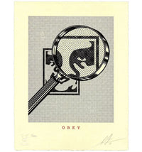 Shepard Fairey Obey Magnifying Glass Letterpress Print (SIgned, Edition of 350)