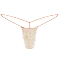 SKIMS Faux Hair Micro String Thong Sienna Blonde Curly