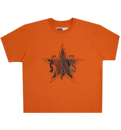 Sp5der Big Star Tee Red/Orange - authentic Sp5der product