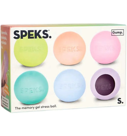Speks Gump Memory Gel Stress Ball Mini 6-Pack - authentic Speks product