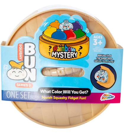 Squishy Bun Mystery Squishy Series 3 "Dumpling" (Rainbow Glitter Version) Blind Box - authentic Squishy Bun product