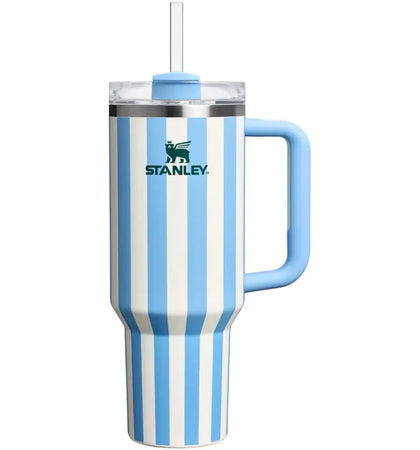 Stanley Flowstate Quencher 40oz Tumbler Cornflower Cabana Gloss - authentic Stanley product