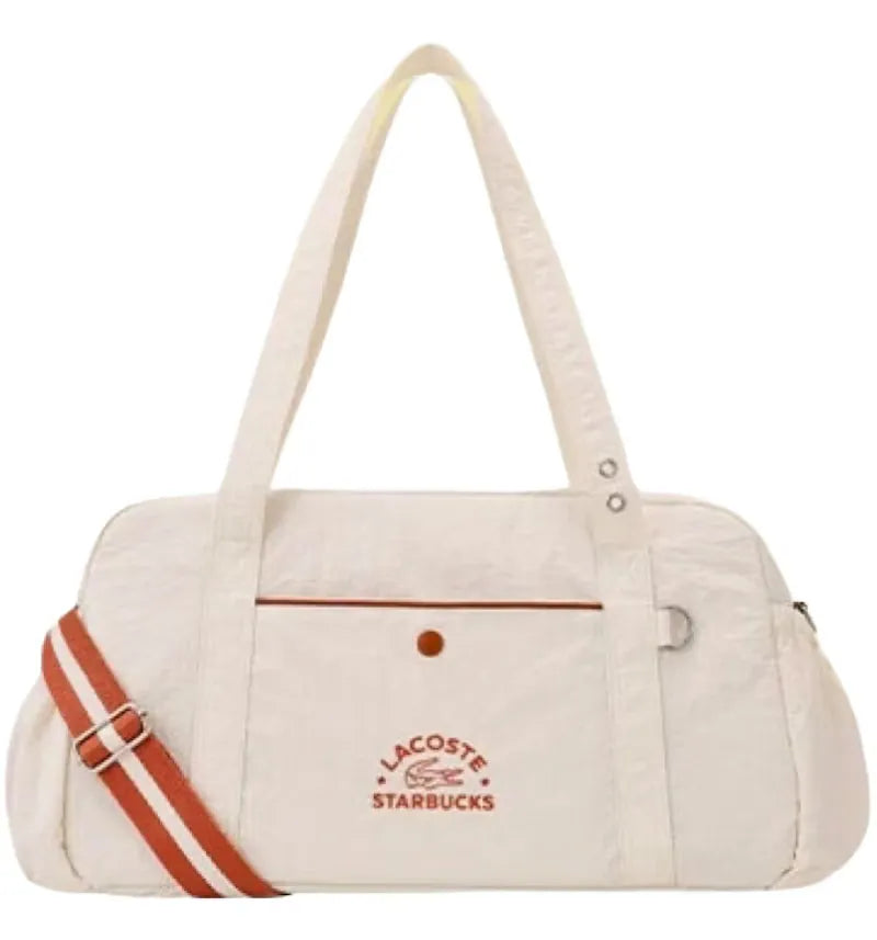 Starbucks x Lacoste Multiple Duffle Bag White/Red - vue 360