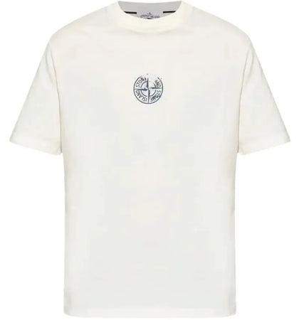 Stone Island 2100001 Vertical Placement Print T-Shirt Ivory - authentic Stone Island apparel